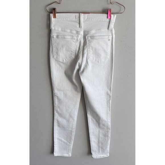 Madewell Womens Button Fly High Rise Fitted Skinny Crop Jeans White Sz 26 - Picture 2 of 10